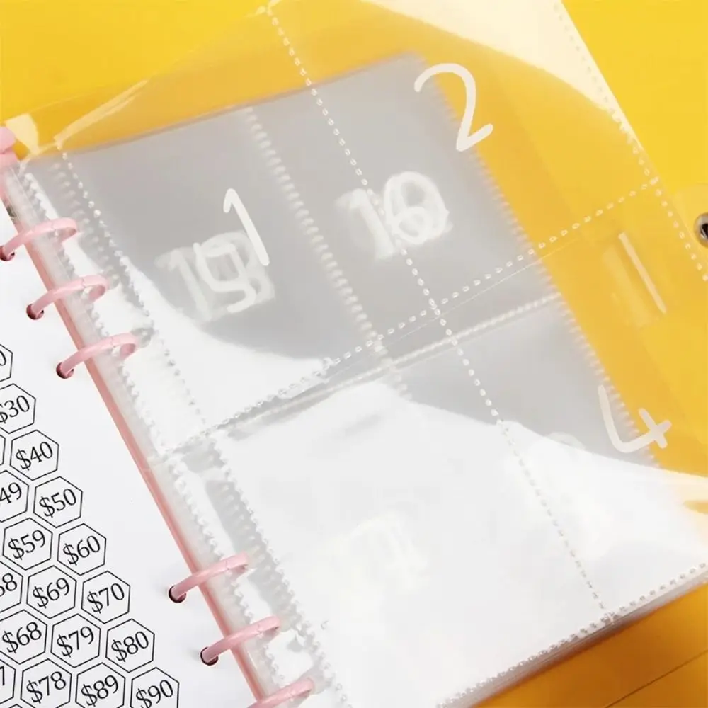 

PVC 100 Envelope Savings Challenge Binder Save Money Waterproof Savings Challenges Book Reusable Large Capacity Handbook