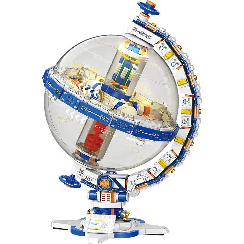 Aerospace Series Dawn Globe Model Space Astronaut Science and Education Building Blocks Children's Set Toy