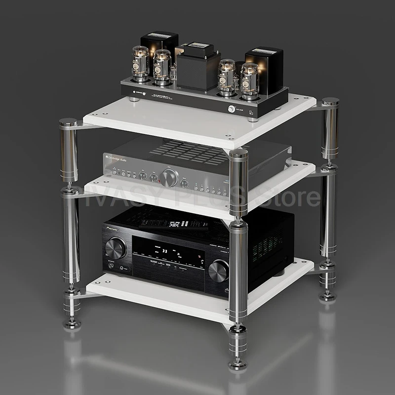 HiFi audio rack versterkerkast met trillingsisolatie ENF plaat 304 roestvrij staal multi-tier home theater