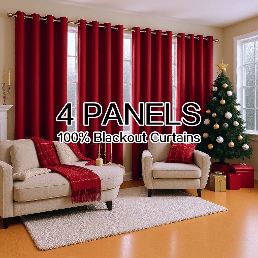 

4-панельные шторы 100% блэкаут: теплоизоляция, шумоподавление, защита от посторонних глаз, термоизолированные, звукоизоляционные.