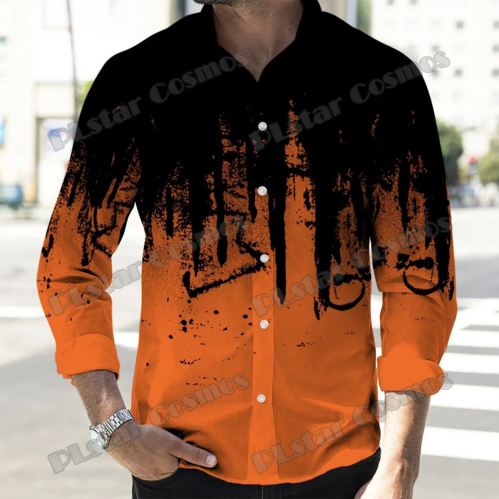 

PLstar Cosmos Paint Graffiti Pattern 3D Printed Fashion Men's Long Sleeve Button Down Shirts Spring Casual Lapel Shirt CXS37