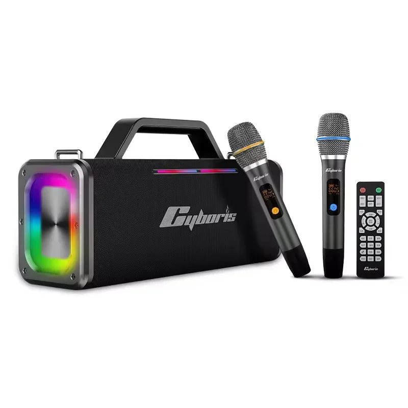 Latest 2024 model High-Power Subwoofer Karaoke Machine with Blue-tooth and Wireless Microphone  Speaker Singing 