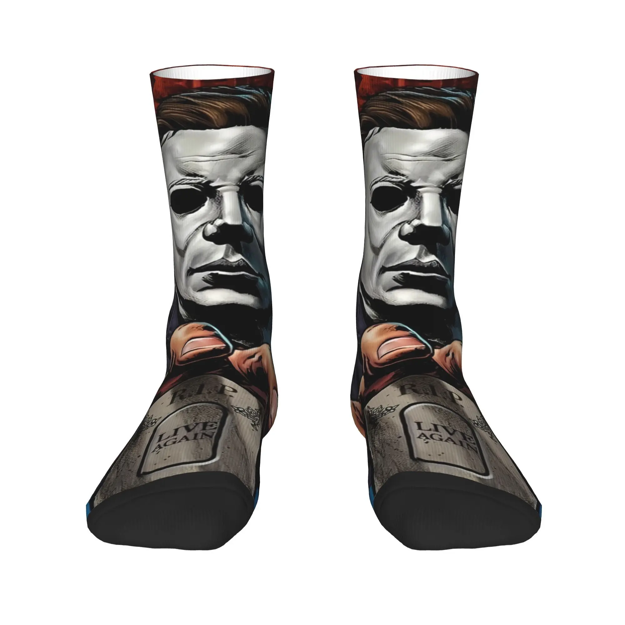 Halloween Michael Myers Stockings Couple  Socks Medium Soft Novelty Socks Autumn Skateboard Anti Sweat Design Socks Gift