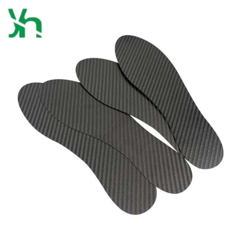 Solette in fibra di carbonio al 100% opaca in twill 3K: supporto per arco alto, leggere e stabili, adatte per la corsa, il basket e il calcio