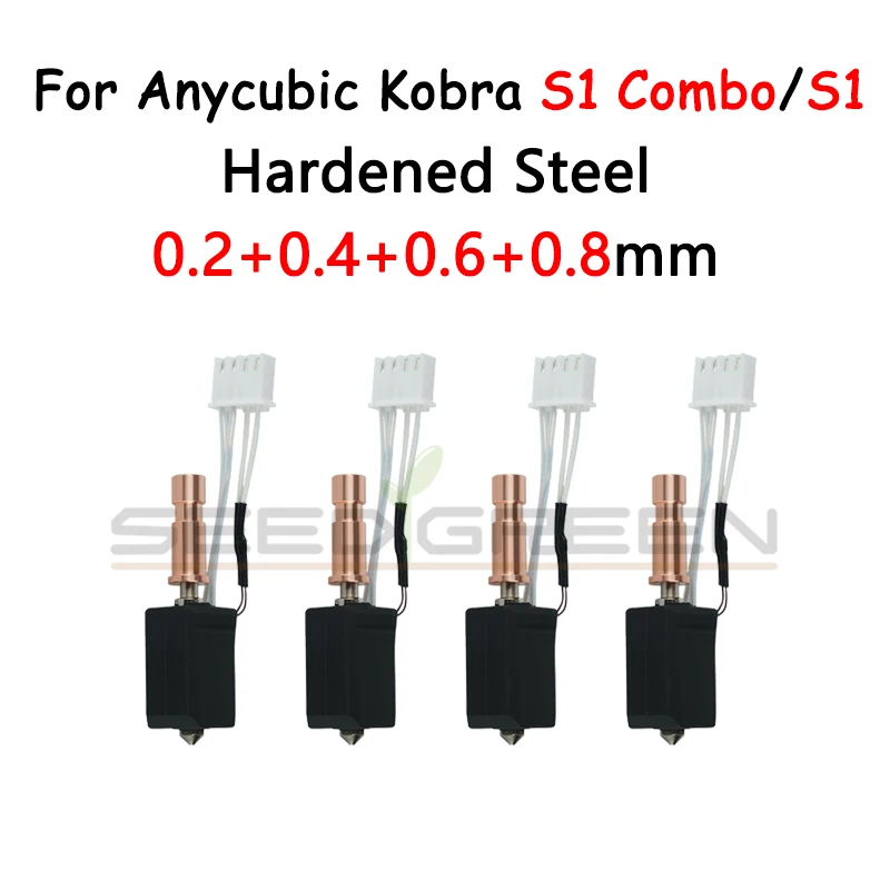 

Для Anycubic Kobra S1 Hotend керамическая насадка Kobra S1 Combo Head S1C 3d-принтер 24 В 48 Вт Быстрый нагрев 320 ℃ Аксессуары для 3D-принтеров