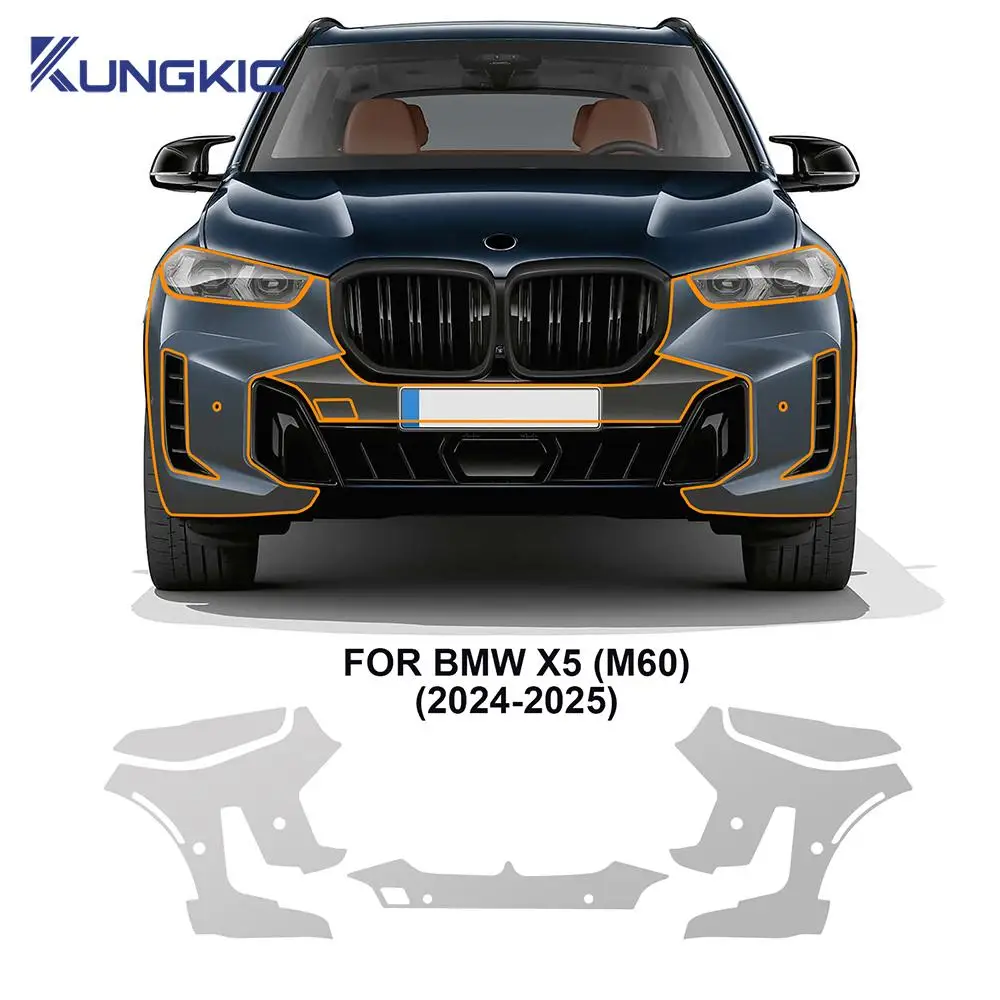 

for BMW X5 M-Sport Drive40 50 M60 2024 2025 Pre-Cut Paint Protection Clear Film Kit TPU Transparent Anti Scratch Body Sticker