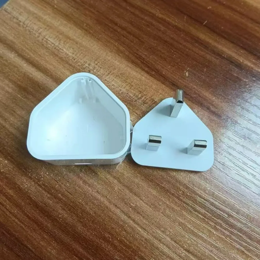 UK Plug Dual-Port Fake Power Adapter Storage Box - Pill Case Disguised Safe Transfer Organizer for Secure Storage