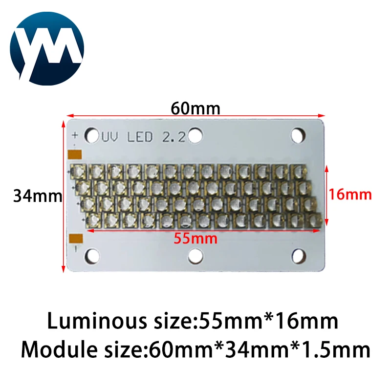 الأشعة فوق البنفسجية مصباح ليد 36nm الأشعة فوق البنفسجية علاج مصباح 385nm 39nm 405nmr الأشعة فوق البنفسجية الحبر الغراء لنظام علاج الطباعة ثلاثية الأبعاد