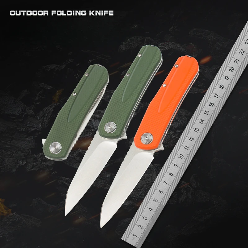 

High Hardness 6535 Outdoor Camping Folding Knife 8CR18mov Blade G10 Handle Hunting Tactical Survival Utility Fruit Knives Tools