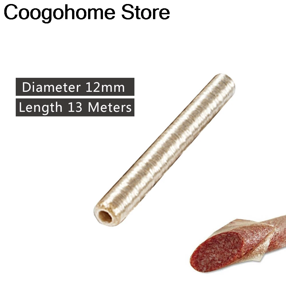 

Cellulose Sausage Casing 13Mx Diameter 12mm Hala Sausage Casing Meat Filling Tool Vegan Sausages Casing Ham Maker Kitchen Tools
