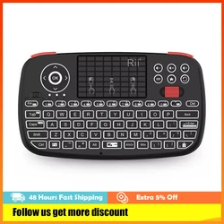 Rii i4 Mini BT Wireless Keyboard With Touchpad 2.4GHz Backlit Mouse Remote Control For Windows Android TV Box Smart TV