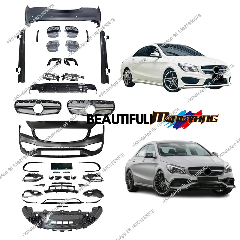 Factory Hot Selling High Quality CLA45 Design Front Rear Bumper Grille Body Kit 2014-2019 for W117 Bodykit