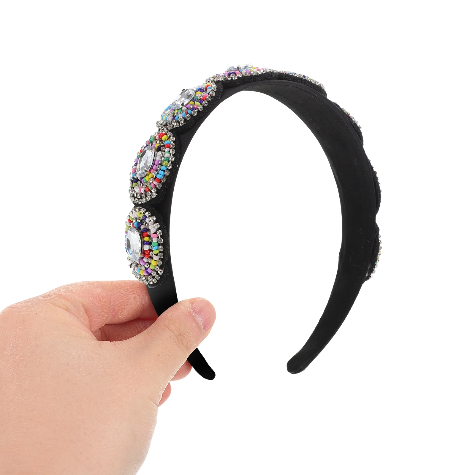 

Baroque Handmade Beaded Rhinestone Headband Elegant Hair Accessory for Women Bridal Wedding Party Hair Jewelry