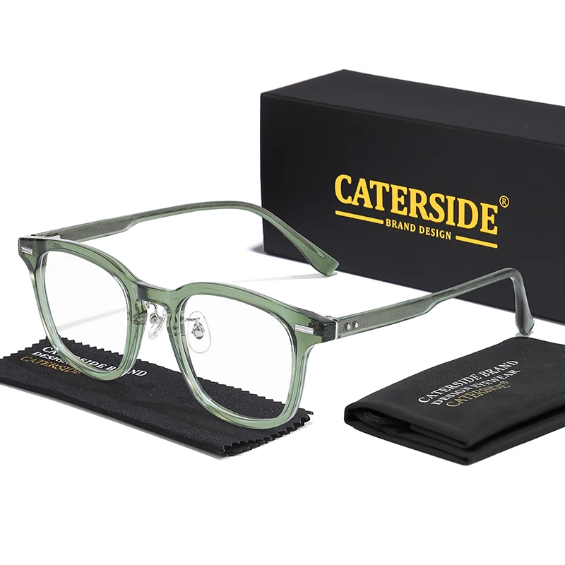 

CATERSIDE Vintage Square Glasses for Man Fashion Acetate Brand High-Quality Eyeglasses Women Computer Myopia Optical Frame