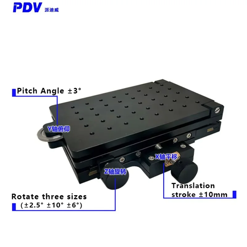 

Three-dimensional platform manual rotation pitch translation adjustment table SDZ-301M