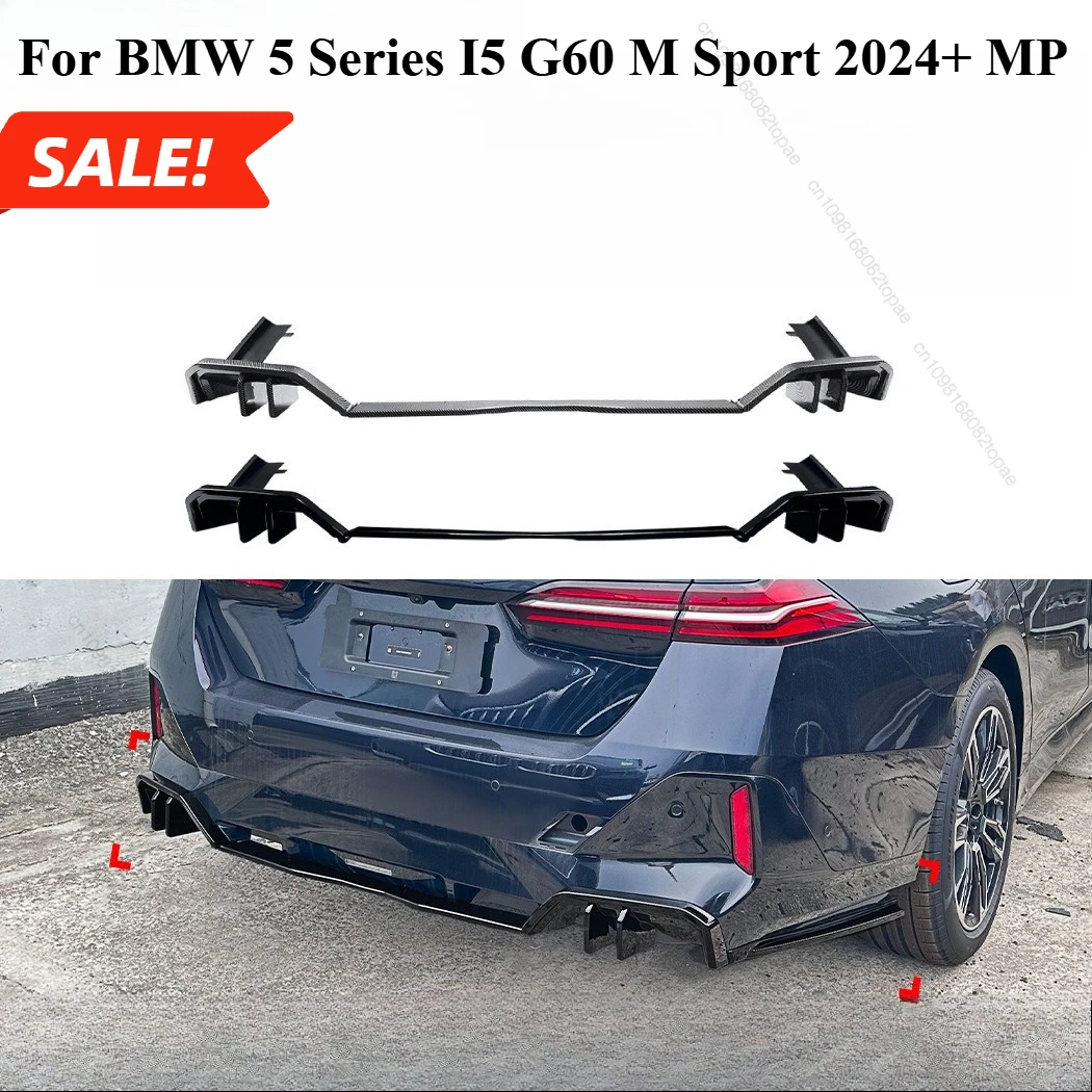 

For BMW 5 Series I5 G60 M Sport 2024+ MP Rear Lip Spoiler Lower Lip Splitter Spoiler Rear Diffuser Modification Car Body