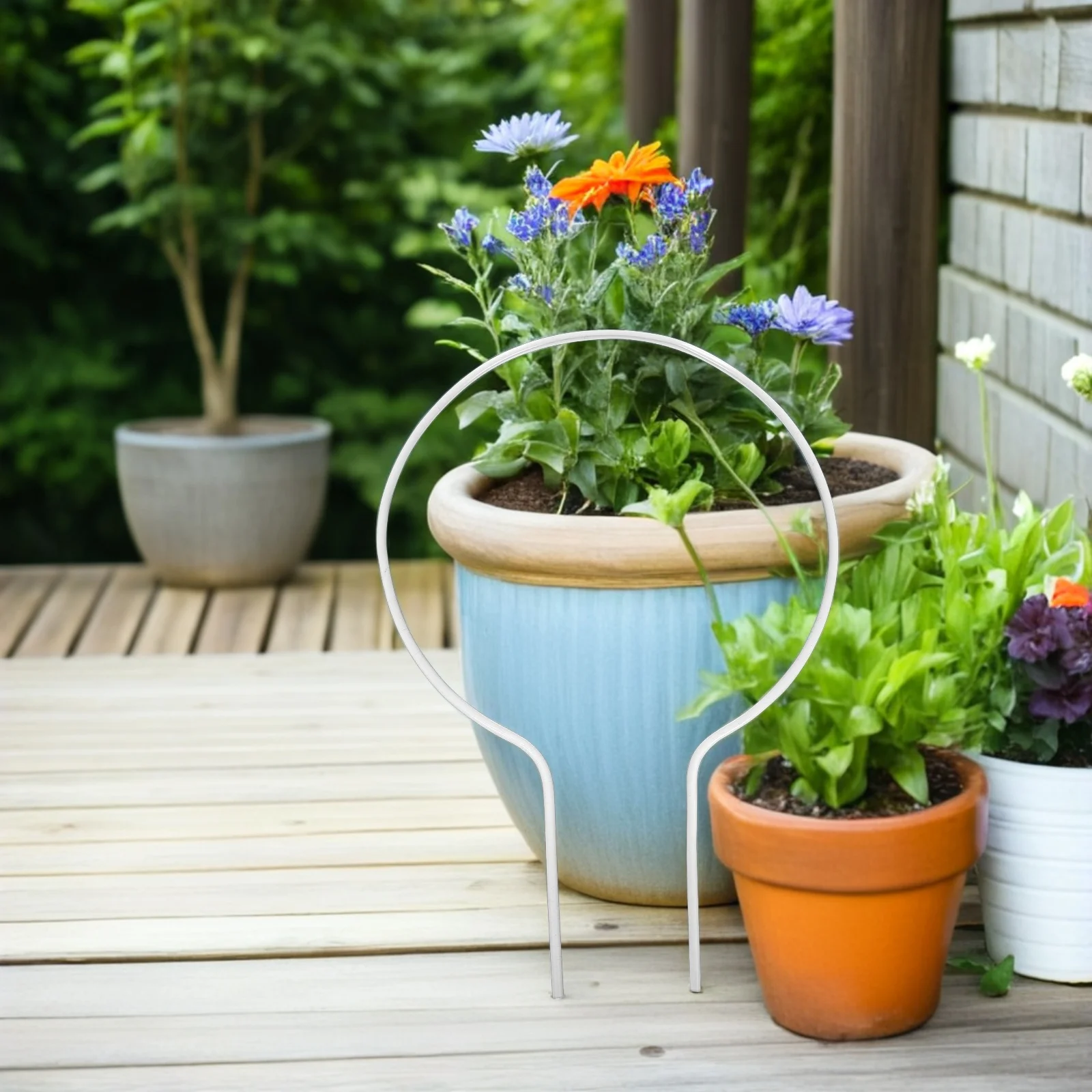 

2Pcs Plant Climbing Frame U-Shaped ABS Clear Stable Trellis for Potted Plants Indoor Outdoor Garden Flower Vine Stand