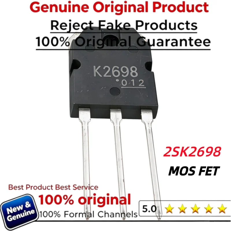 5-10-20pcs 100% New Imported Original  2SK2698 K2698 MOS FET 500V 15A TO-3p