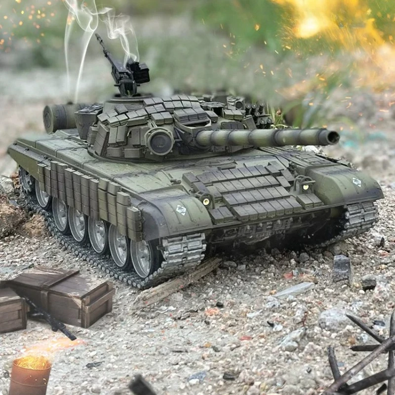 

1/16 T72 Super Large Remote Control Tank Battle-type Tracked Off-road Armored Vehicle Electronic Toy Simulation Model for Boys