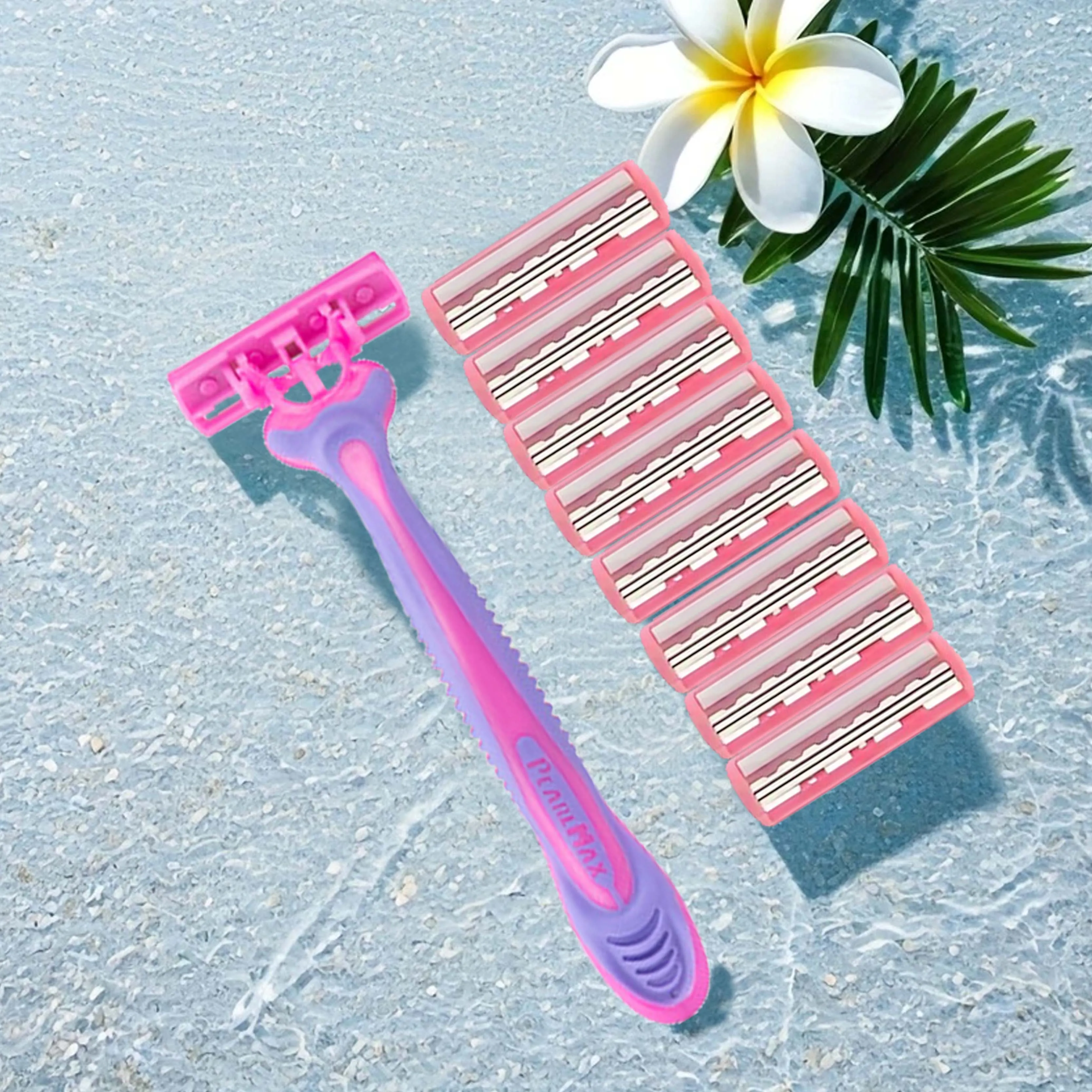 Женский аппарат для удаления волос из нержавеющей стали, удобная ручка, острое лезвие, безмасляный, подарок на фестиваль красоты.