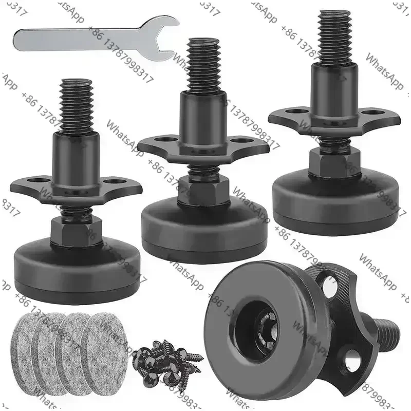 4PCS Adjustable Leveling Feet Heavy Duty Steel Protective Furniture Legs Feet Triangle Sofa Leg Furniture Multi Specification