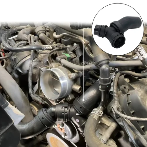 Imagen 2 del producto Para Ford Lobo F150 Mustang Lincoln Mark LT GT 5.0L 5.2L V8 Coyote motor conector en T tubo bomba de agua reemplazo DR3Z8566A nuevo