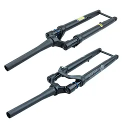 Bike Fork 100x12mm 700C 27.5 Air Pneumatic Damping Suitable for Road Bicycle Station Wagon Ultralight Bicycle Part