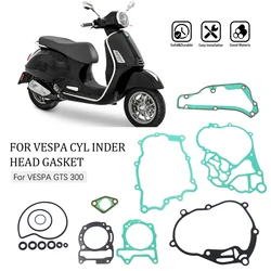Full Gasket Kit For Piaggio For VESPA GTS 300 Engine Cylinder Gearbox Crankcase Clutch Cover Gasket