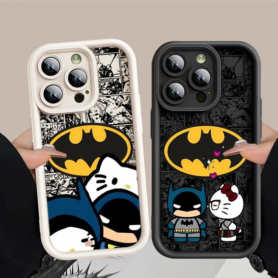 B-Batman Hero Logo Phone Case for Apple iPhone 15 16 Pro Max 13 14 Plus 12 11 Pro plus Matte