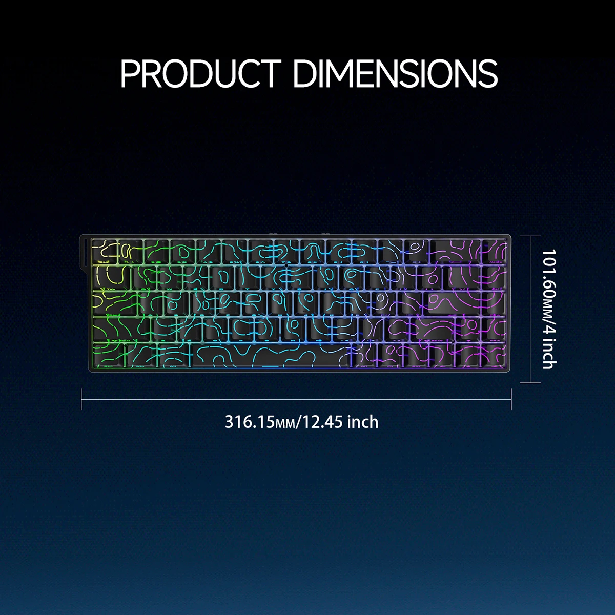 Ajazz AK680 V2 Gaming Magnetic Switch 8K Polling Rate RGB Lighting