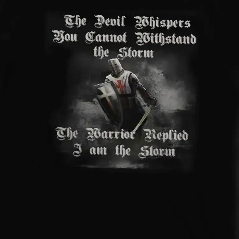 

Knights Templar Crusader Warrior I Am The Storm T-Shirt 100% Cotton O-Neck Summer Short Sleeve Casual Mens T-shirt Size S-3XL