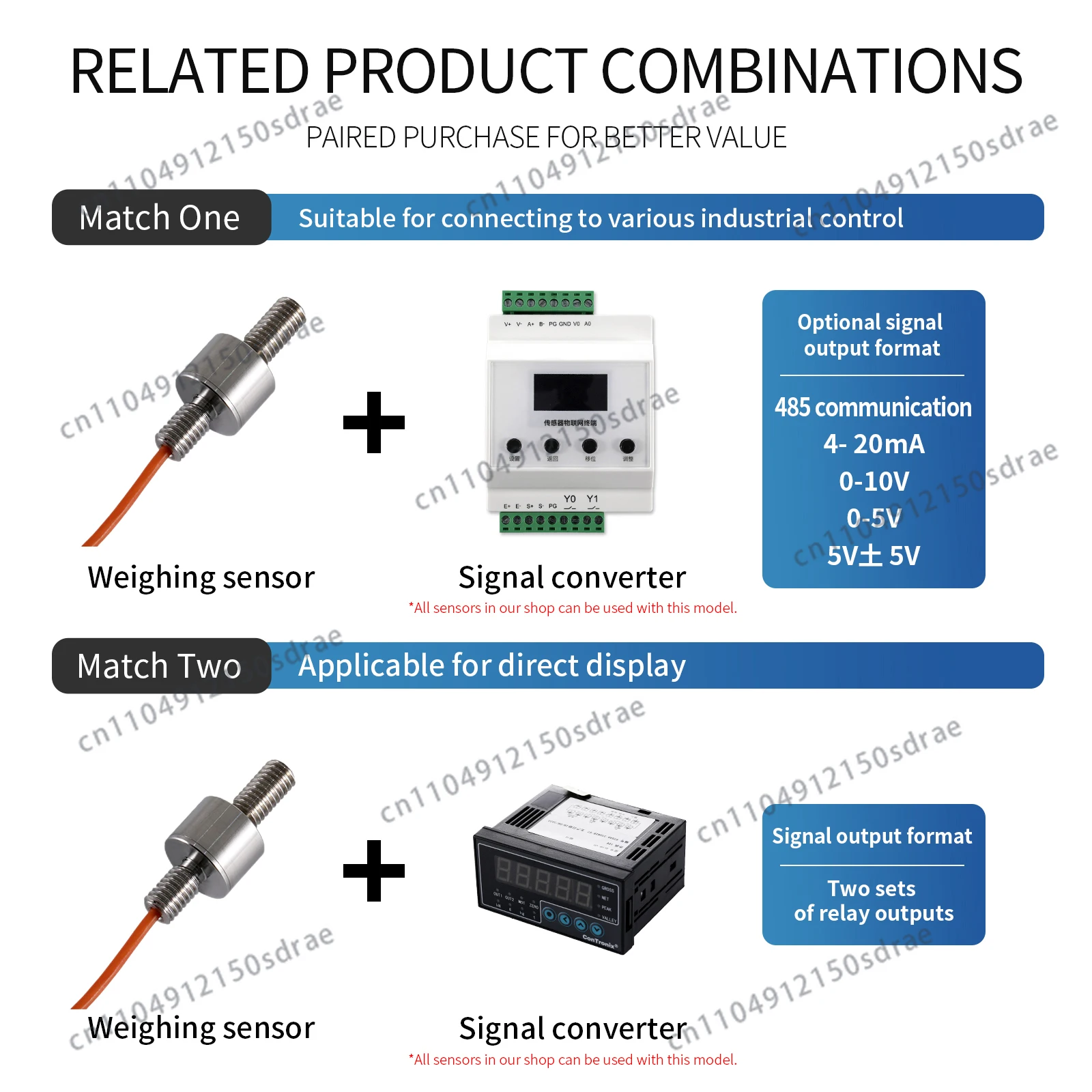 Mini Load Cell Weight Sensor,Test Tension and Compression Force Weight Pressure Sensor for Scale Adapts HX711 10-500KG