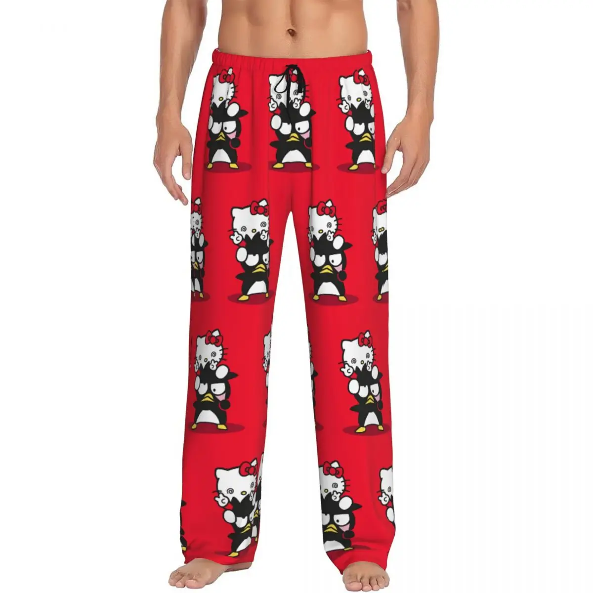 

Custom BADBADTZ-MARU Pajama Pants Men Cartoon Sleepwear Lounge Sleep Bottoms Stretch with Pockets