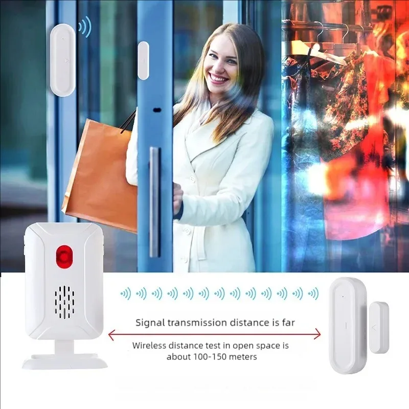 Wireless Magnetic Door Window Alarm Sensor with Receiver Security Alarm Welcome Doorbell Refrigerator Door Opening Reminder - Image 4