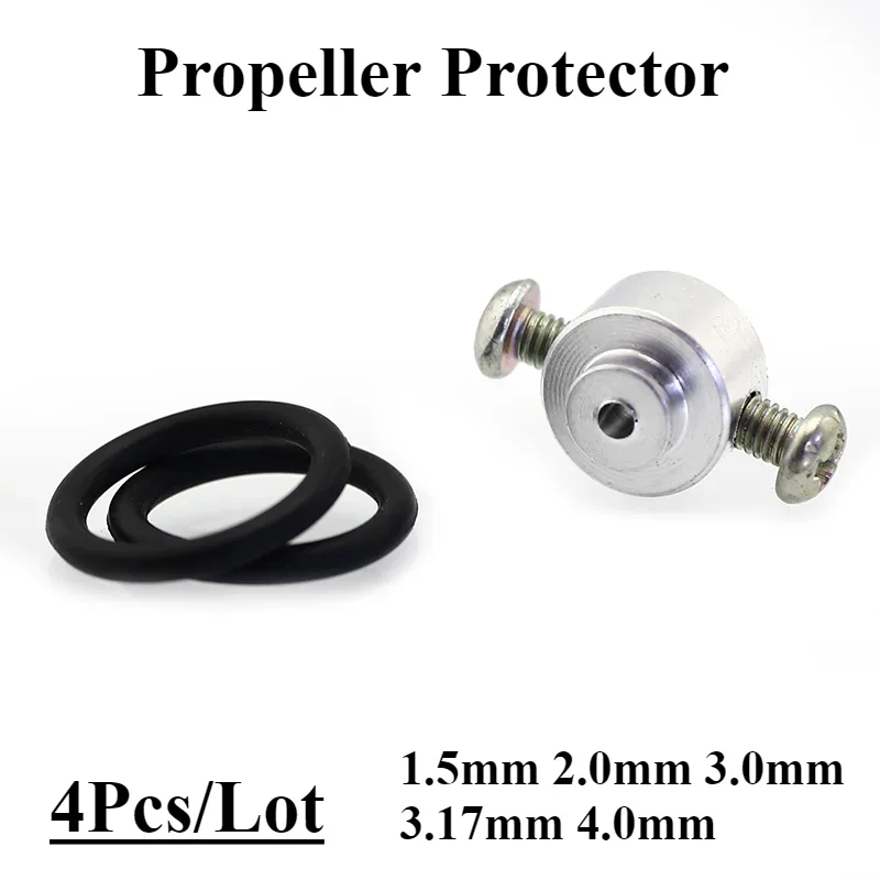 4Pcs/Lot Propeller Protector with Two O-Rings for RC Brushless Motor 1.5mm 2.0mm 3.0mm 3.17mm 4.0mm