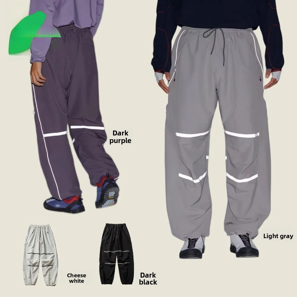 

Брюки Mona для осени и зимы: функциональные, легкие, светоотражающие, для активного отдыха и работы, свободного кроя, со средней посадкой на талии