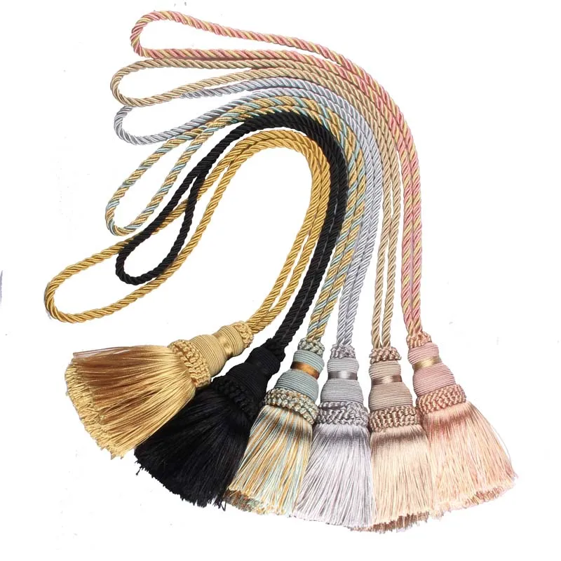 1PC Curtain Tassel Tieback Curtain Holder Accessory Bandage Rope Decorative Home Decor Hanging Rope Curtain Accessories