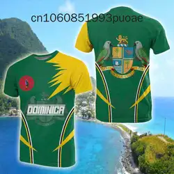 Dominica flag coat of arms 3D T-shirt men's and women's 3D casual fashion T-shirt