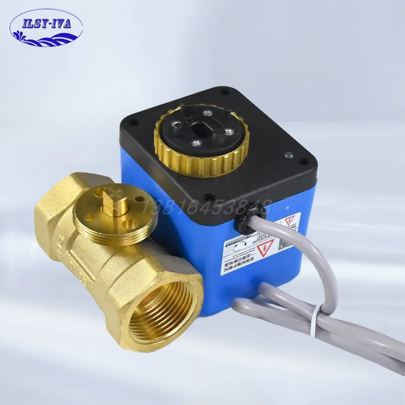 Shanghai Haoshui CKV6.220AC Electric Ball Valve Three Wire One Control Brass Two Way Valve Three Wire Two Control Screw Thread