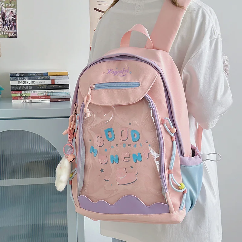 Trendy Cute Cartoon Student Backpack Classic Large Capacity Teenager Girls School Bags Fashion Casual College Backpack Mochila