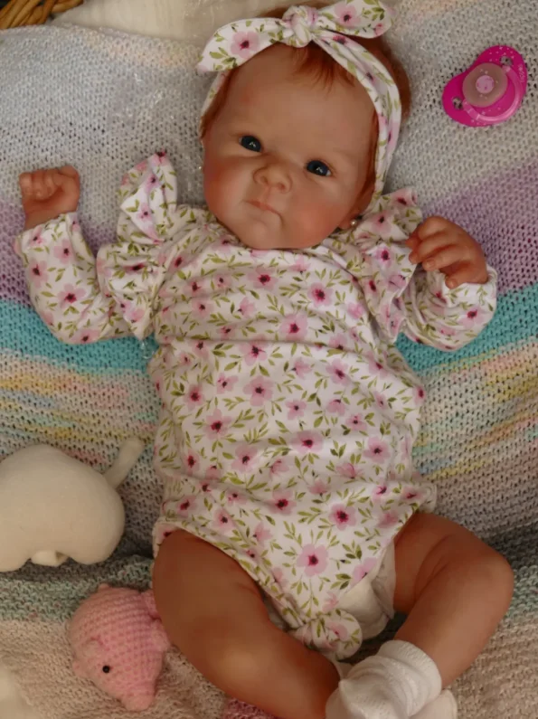 18Inches DIY Doll Kit Reborn Bettie Unassembly Already Painted 3D Skin with Implantation Hair Cloth Body Include Doll Kit