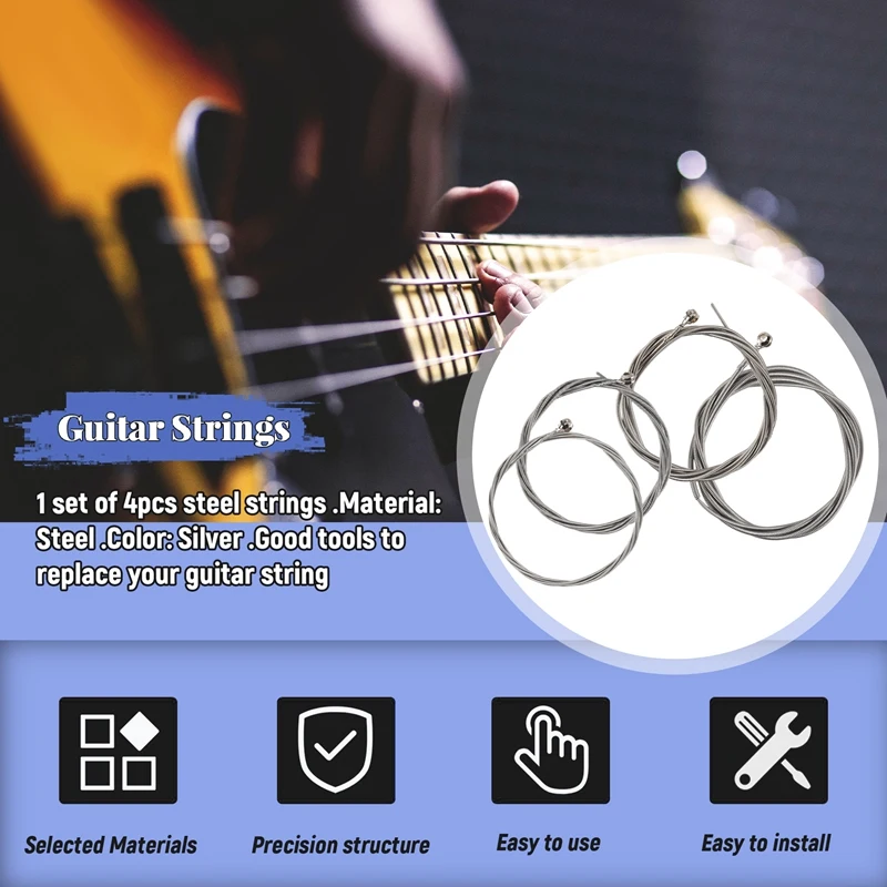 Conjunto de 4 cordas de aço para baixo de 4 cordas
