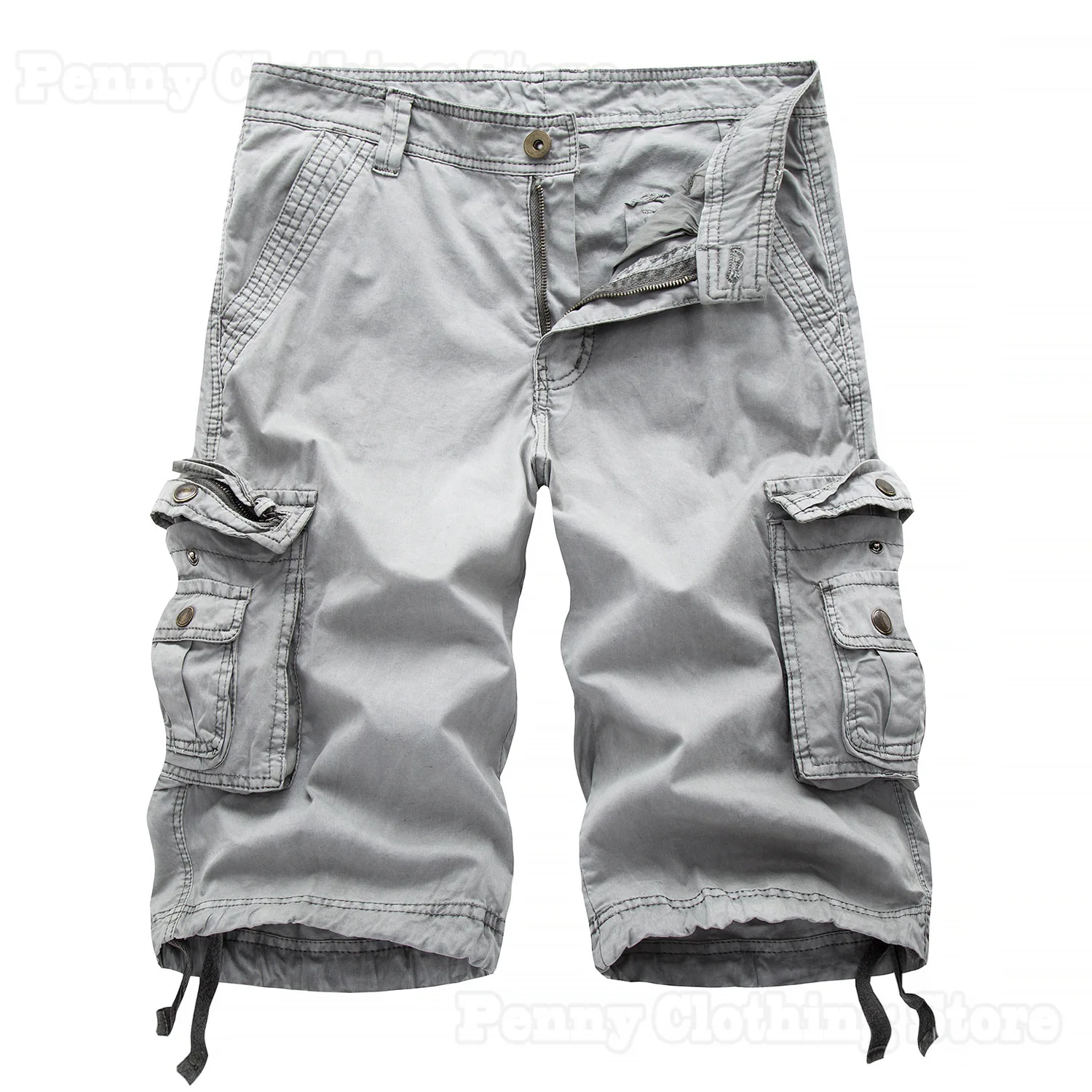 

2024 Summer New Men's Large Size Cargo Shorts Casual Beach Pants Loose 5-Point Pants Breeches