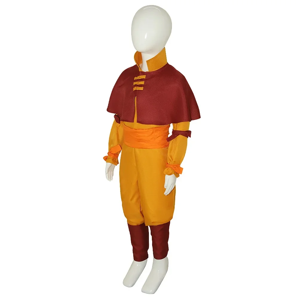 Anime Avatar：The Last Airbender Avatar Aang Cosplay Jumpsuit Suits Adult Kids Unisex Bodysuit Halloween Party Costume Accessory