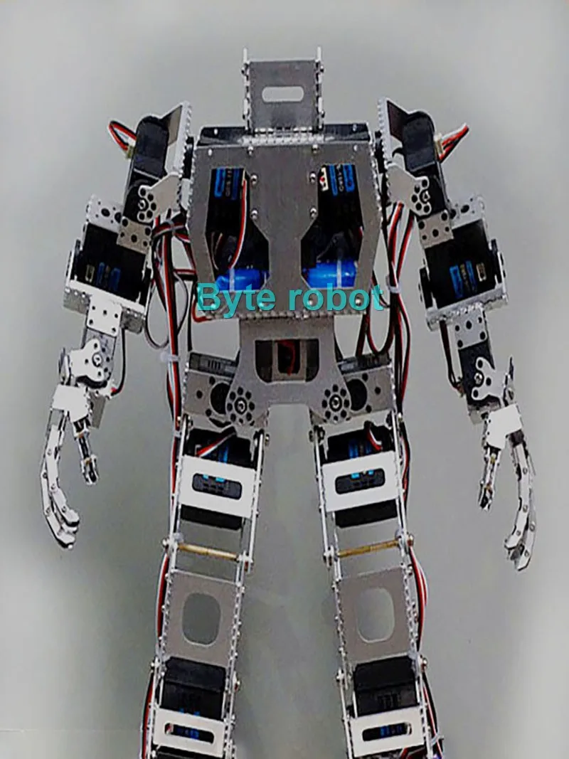 Criança robô biônico mão cinco dedos metal manipulador braço esquerda e direita para robô humanóide kit diy servo mão programável