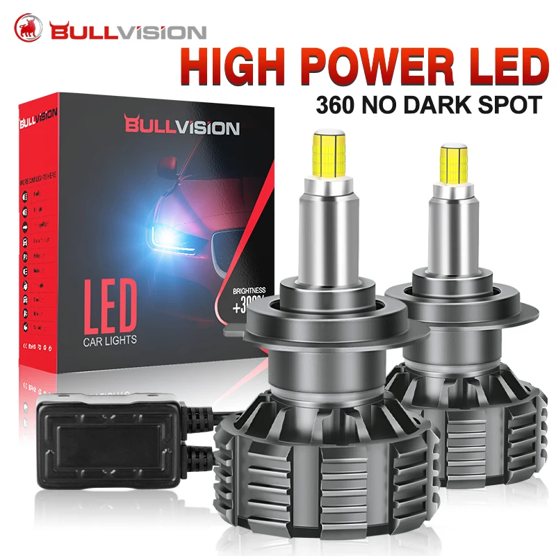 

72 CSP 3D H7 LED лампы H1 H8 H11 LED для фар Canbus HB3 9005 HB4 9006 360 ° Автомобильная фара 30000LM Auto Turbo Mini Lamp 2x