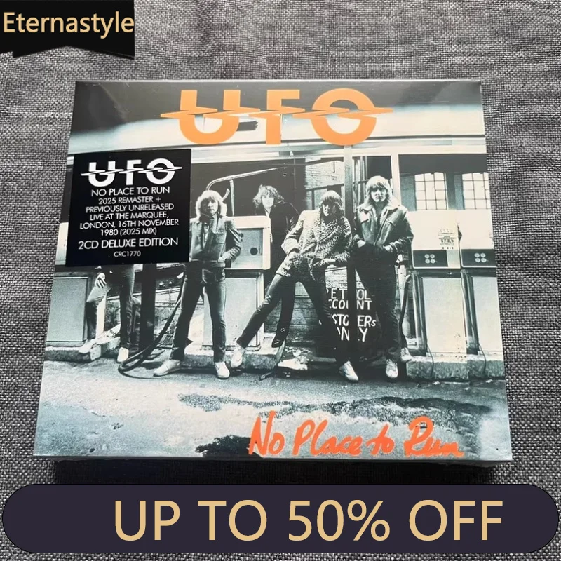 Classic Rock Bands U-UFO  No Place To Run 2pcs Music Record Cosplay Compact Disc Walkman Car Soundtracks Box