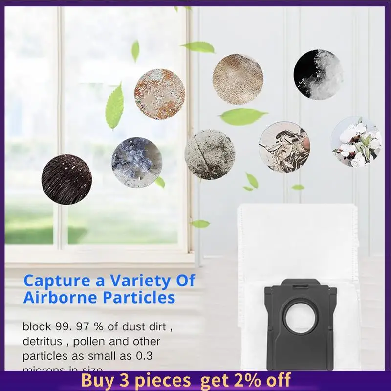 

10PCS Dust Bag For Dreame Master One/Master Pro / X30pro Ultra X30pro Plus Robot Vacuums Parts Accessories Garbage Bag