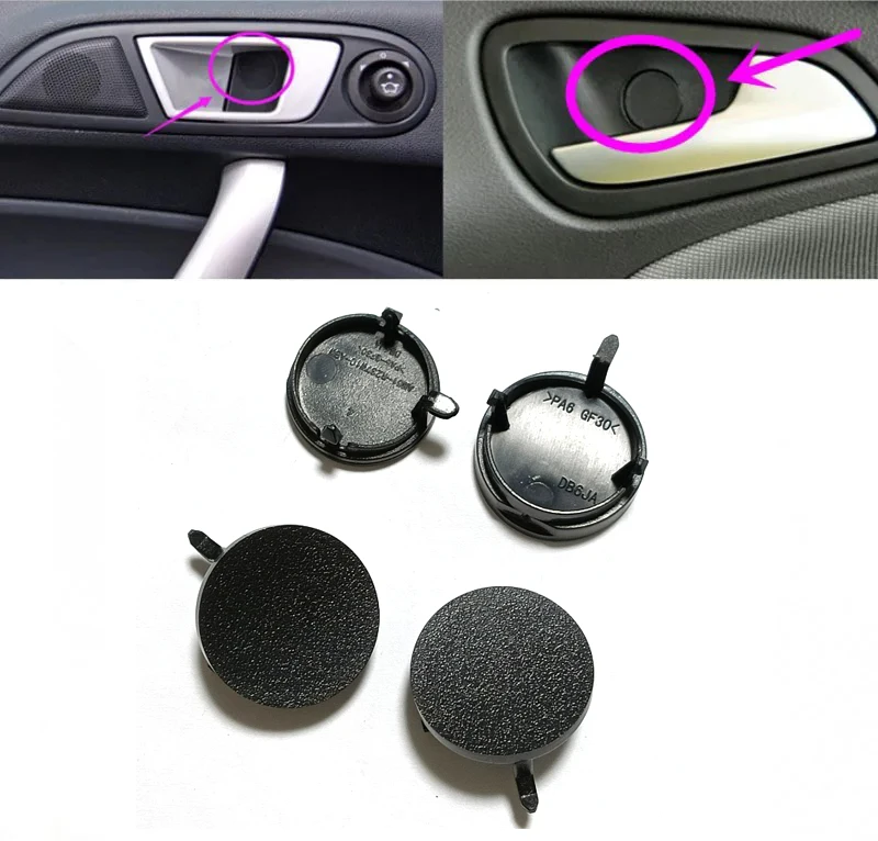 1pc Inner Door Handle Screw Small Hole Decorative Cover Cap for Ford New Fiesta Focus Ecosport