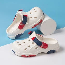 Zuecos de plataforma con agujeros para niño y niña, zapatillas deportivas informales, sandalias de verano